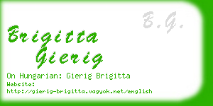 brigitta gierig business card